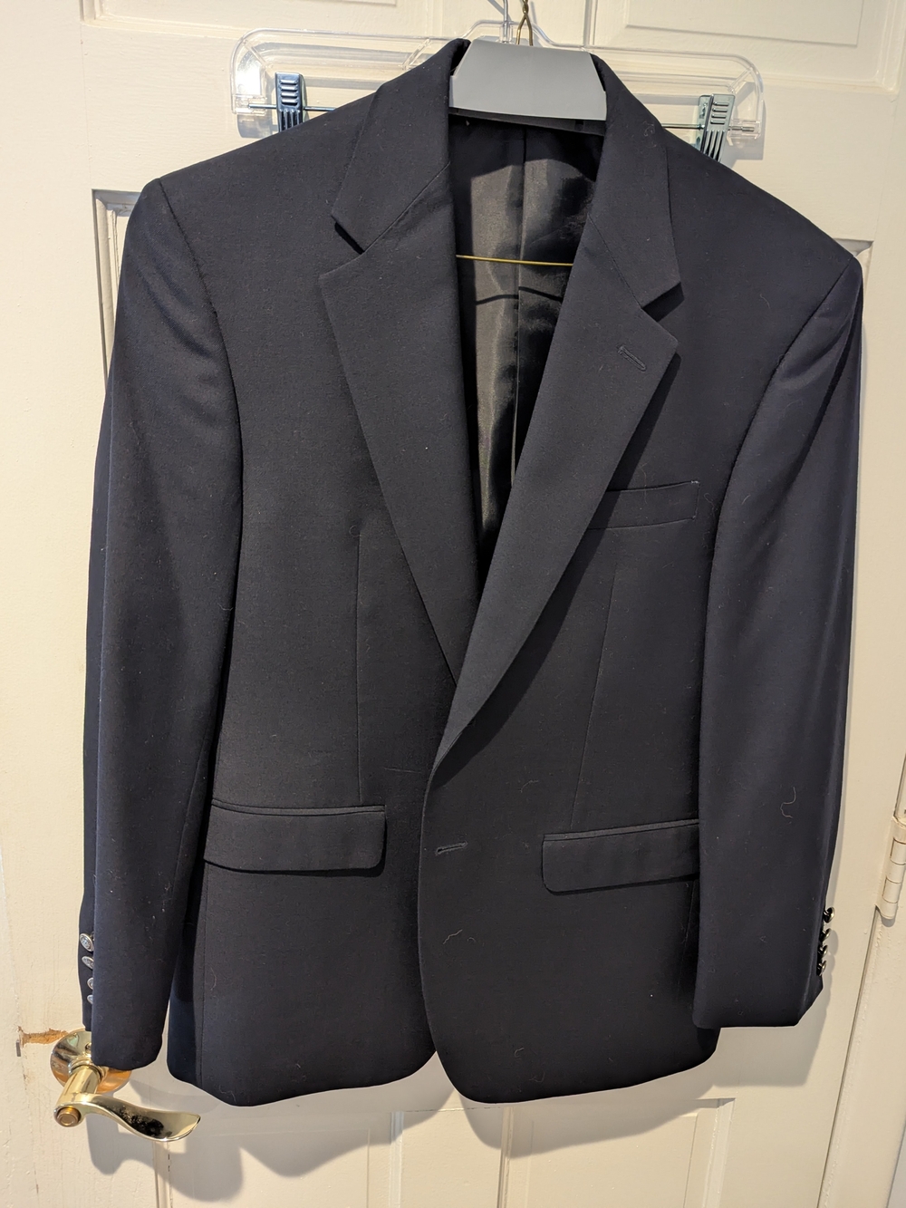 💯 Wool Izod Men's Black Notch Lapel Sport Coat Blazer